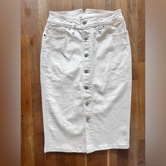 NWT MADEWELL Denim High-Waist Midi Skirt in Vintage Canvas Wash Sz 27 - Picture 10 of 15